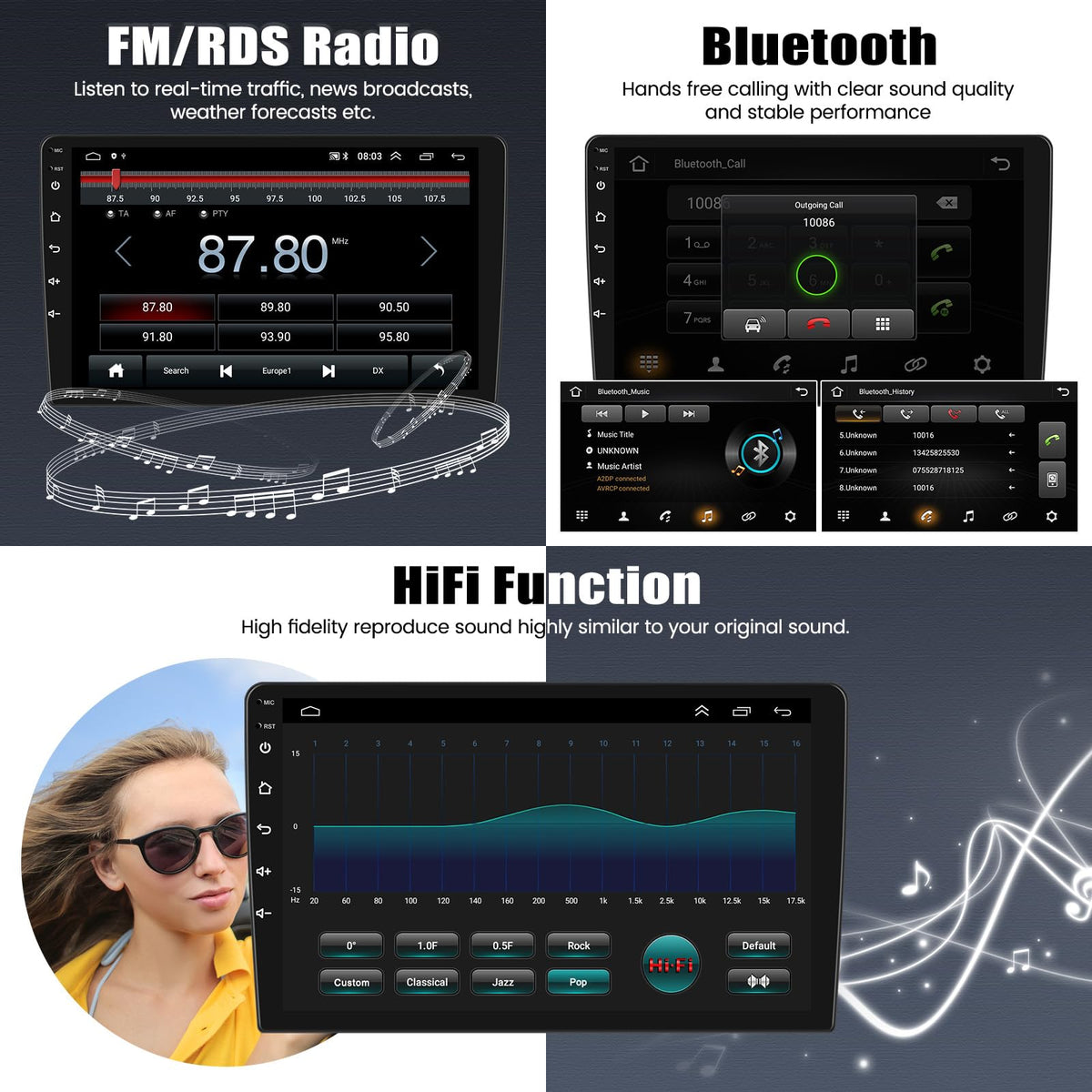 [2+64G] Android 15 Car Radio Stereo for Honda Acura TSX 2003-2008