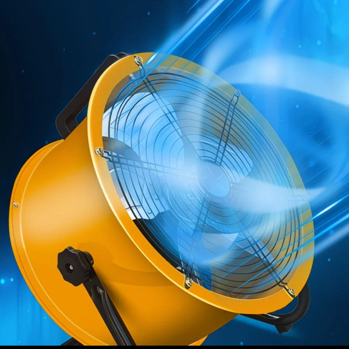 12 Inch Utility Exhaust Blower, Ideal for Workshops, Basements, Job Sites, and Air Extraction 1500W Low Noise Explosion-Proof Heavy Duty Cylinder Axial Fan,10 inches