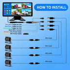 10.36" 4K RV Backup Camera System with 4 1080P Cameras