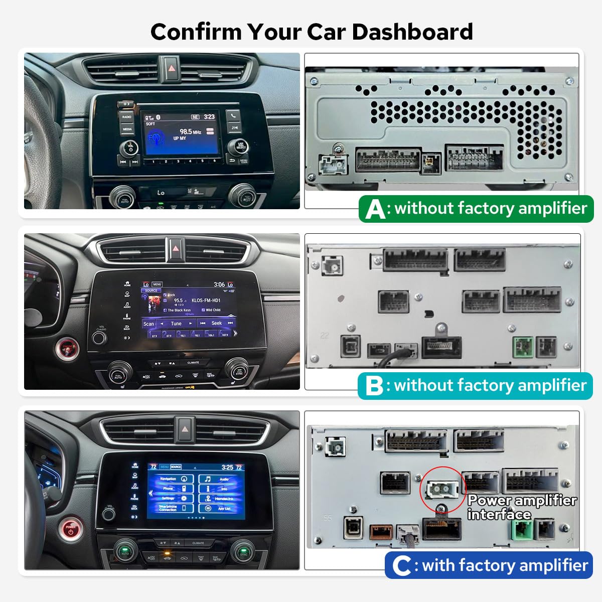 JOYING Car Radio for Honda CRV 2017-2022, 10.4 Inch 2K QLED Touch Screen Android 13 Car Stereo 12GB+256GB Plug and Play with CarPlay & Android Auto, GPS Navigation, Bluetooth, AM/FM Radio(JY-HT167N12)