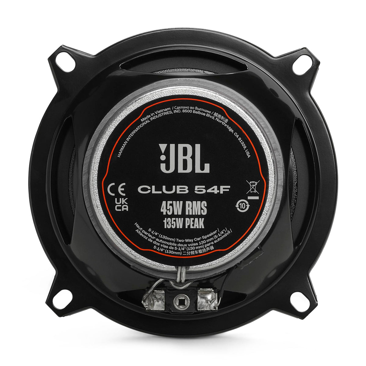 JBL CLUB-54F 5.25 in 2-Pair Two-Way Car Speaker Bundle