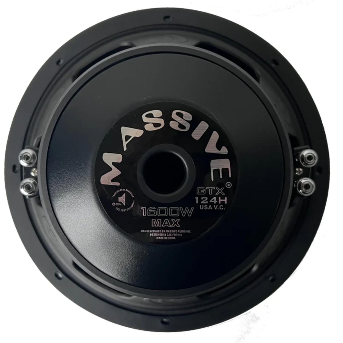 Massive Audio GTX124H | 12" 800 Watts RMS | 1600w MAX Dual 4 Ohm Subwoofer for Controlled deep bass