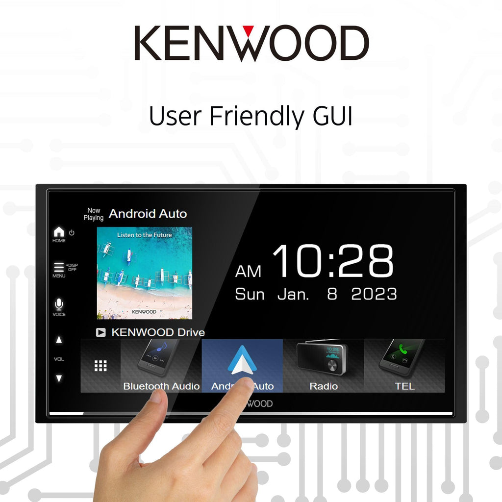KENWOOD DMX8709S 6.8-Inch Capacitive Touch Screen, Car Stereo, Wireless CarPlay and Android Auto, Bluetooth, AM/FM Radio, MP3 Player, USB Port, Double DIN, 13-Band EQ, SiriusXM