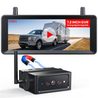 AUTO-VOX 7.2" Dual Wireless Magnetic Backup Camera System, 1-Min Install