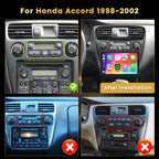 Hikity 8 core 4+64G Android 15 Car Radio for Honda Accord 1998-2002 Stereo