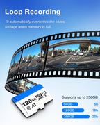 Fitcamx Front 4K+Rear 1080P Dash Cam Adapts for Toyota 4Runner 2025-2026 & Hybrid (HD2-35030), Integrated Factory Look, 2 Way HD Video, WiFi & APP, Loop Recording, G-Sensor, Easy to Set, 128GB Card