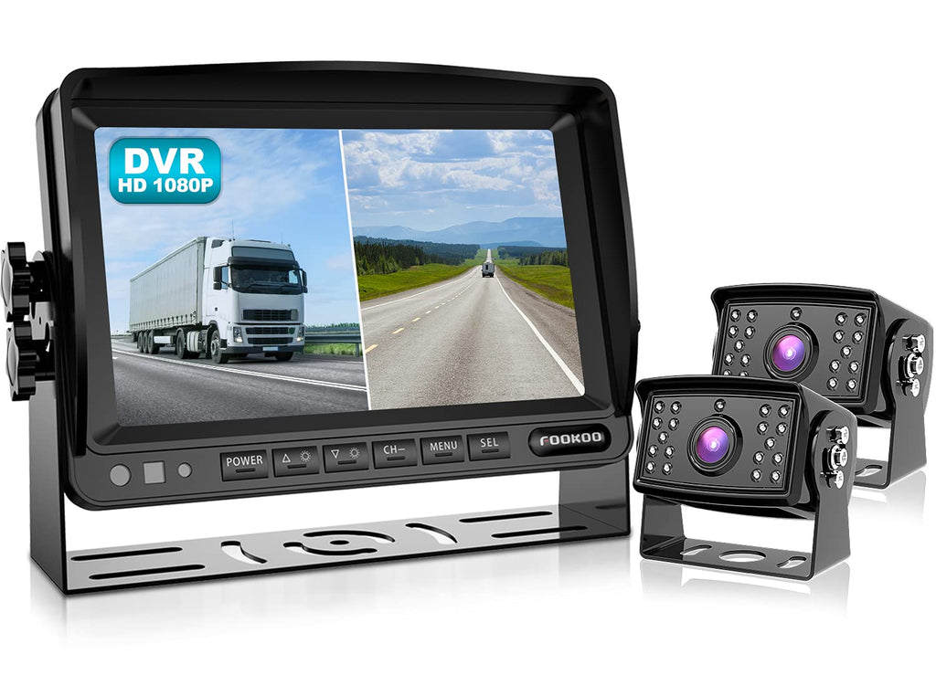 HD 1080P Wired Backup Camera System: 7" Monitor + Rear View Camera