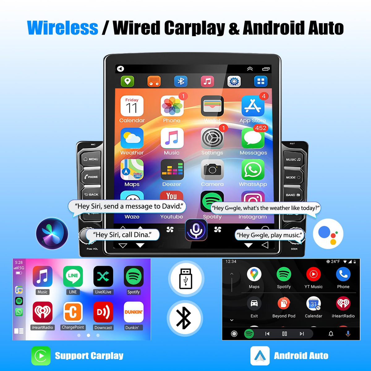 9.7" Android 14 Car Radio Stereo for Dodge Charger Magnum 2005-2007
