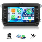 4G+128GB Android 15 Car Stereo for VW Car Radio with Wireless Carplay