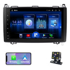 Radio for W639 Sprinter: 64G Double Din Car Stereo with Bluetooth AM FM Apple Carplay for Mercedes Benz W169 Vito Viano W906, 9" Touch Screen Android System Head Unit Play with Backup Camera FMAM