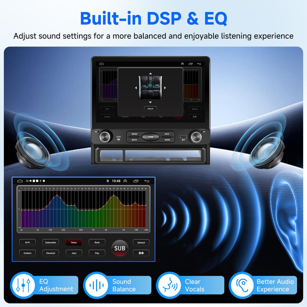 10.2" Car Stereo for Toyota Tacoma 2005-2015 Apple CarPlay Android Auto