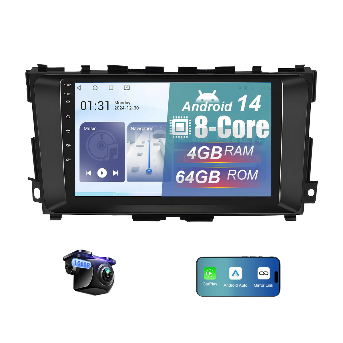 4+64G Upgraded Android 14 Car Radio Stereo for Nissan Altima 2013-2018