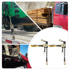 2 Pack 3/8 in - 1/2 in Ratchet Chain Binders, 6600LBS Load Capacity, Portable Chain Binders with Handles, Heavy Duty Tie Down Ratchet Load Binder for Truck, Trailer