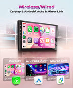 8 Core 6G+128G Android Car Radio for Honda CRV 2012-2016 with Wireless CarPlay Android Auto, 9” Touchscreen Car Stereo Mirror Link GPS WiFi Bluetooth FM RDS DSP EQ SWC Backup Camera