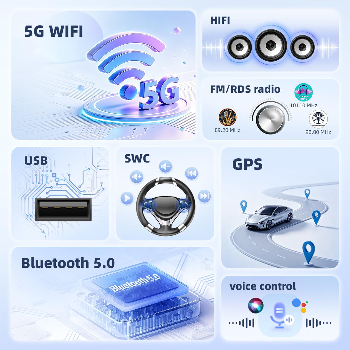 4+64G Android 15 Car Radio for Jeep Liberty 2008-2012