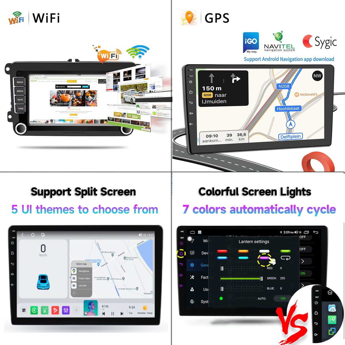 Android 14 Car Radio Stereo for 2008-2012 Nissan Armada, 9.1 Inch Touch Screen Head Unit Dash Kit with Wireless CarPlay Android Auto, GPS Navigation BT SWC WiFi 5G DSP