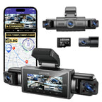 AZDOME M350 4 Channel 360 Dash Cam, 2.5K Front 1080P Rear Inside, GPS WiFi