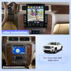 9.7‘’ Car Stereo Radio for Chevrolet Chevy Silverado Avalanche Suburban Tahoe 2007-2014, for GMC Sierra Yukon 2007-2013 with Wireless Carplay Android Auto, GPS, WiFi, BT, EQ, FM, SWC, MiC, Backup Cam