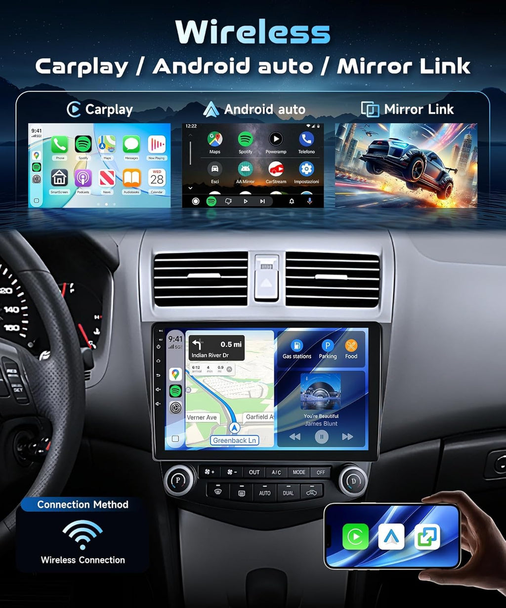 【360° Panoramic View】8Core 6G+128G Radio for Honda Accord 7th 2003-2007
