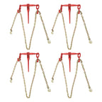 Chain and Binder Kit, 3/8-inch-1/2-inch Ratchet Load Binder 6,000 lb. Tension Strap Class 360° Swivel Hook Handle for Transporting, Securing Large Loads