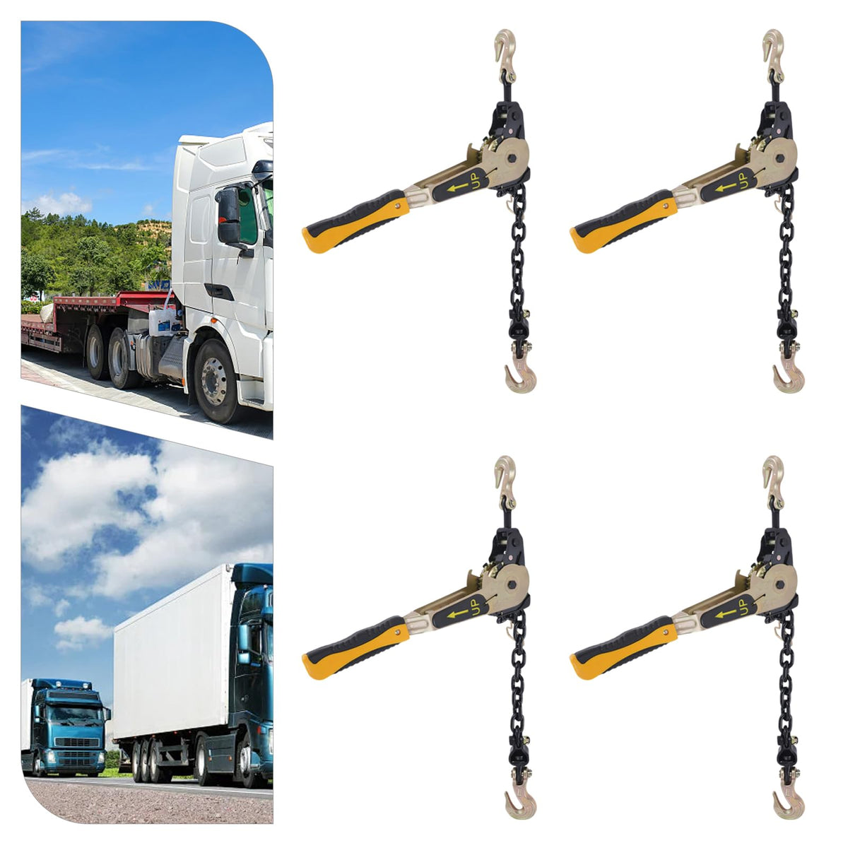 Ratchet Chain Binder Heavy Duty 6600 lbs Load Capacity Alloy Steel for