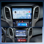 4GB+64GB Android 15 Car Stereo for Hyundai Elantra GT 2013-2017, 9-Inch 1280x720 in-Cell Touchscreen with Wireless CarPlay Android Auto, FM/RDS Bluetooth WiFi, Retains Factory Controls