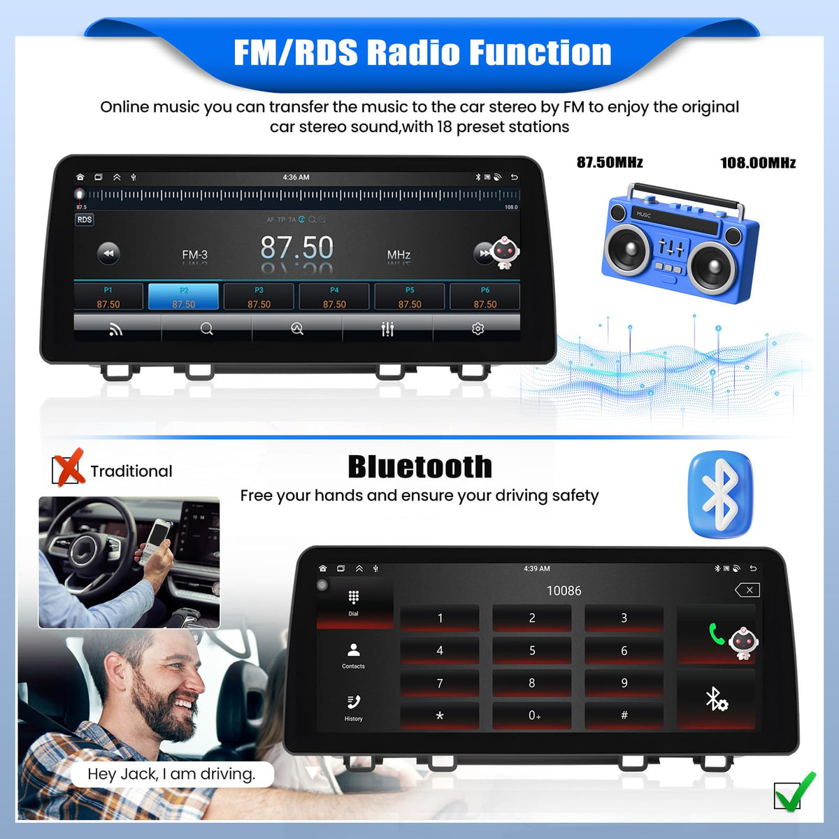 [4+64G] 8-Core 12.3 Inch Android 15 Car Stereo for Honda CRV 2017-2022