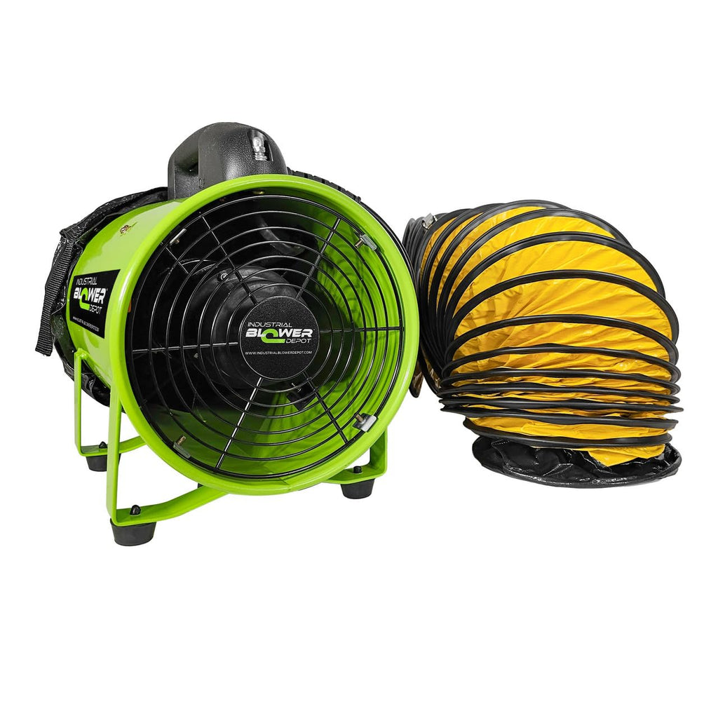 BIM12-DOP1225 Metal Blower Kit with 25' Ducting 2.200CFM & 3/4HP | No Tools Required to Put kit Together | Super Quiet, UV Resistant | Certified Quality & Reliability