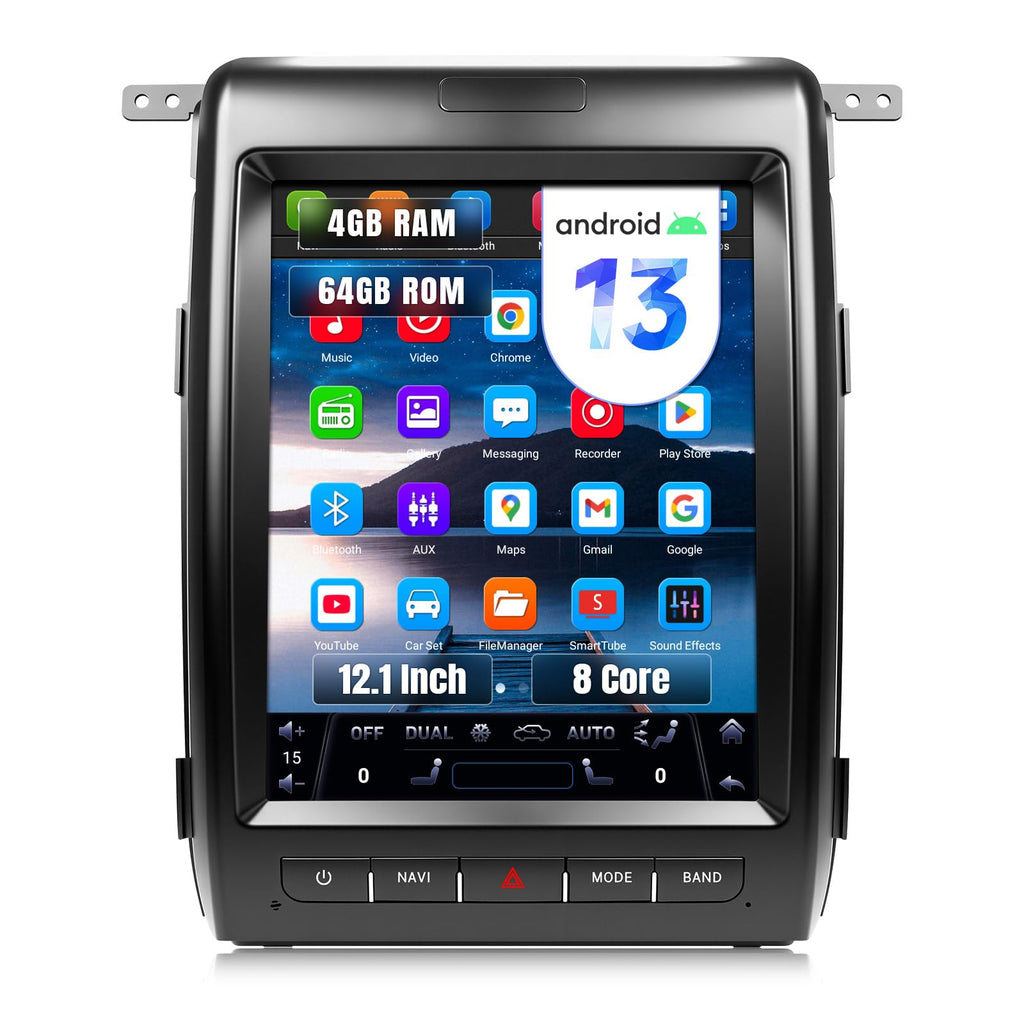 12.1 inches 8 Core Car Radio for Ford F150 2013 2014 (4+64G)