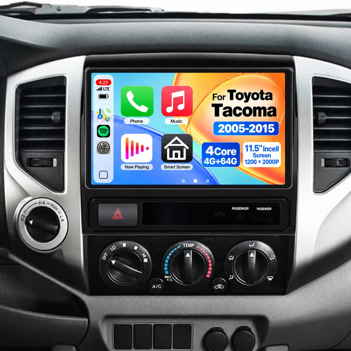 11.5" Incell Screen 1200*2000P Car Stereo Radio for Toyota Tacoma 2005-2015