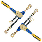 2 Pack 5/16"-3/8" EZ Ratchet Chain Binders with Grab Hooks