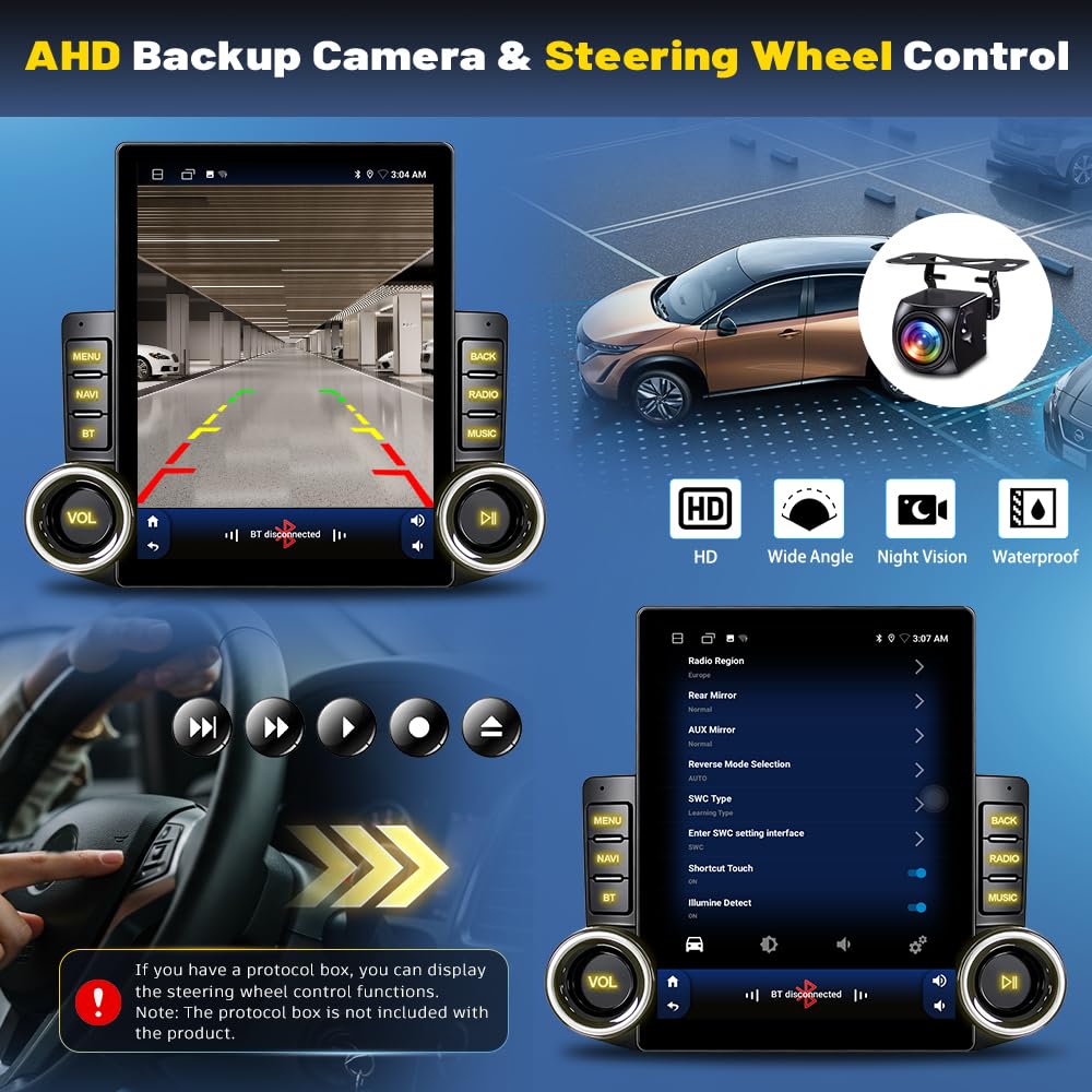 4G+64G 9.7 Inch Android 14 Car Radio Stereo for Nissan Frontier 2009-2014
