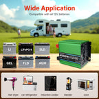 4000W Pure Sine Wave Power Inverter, 12V DC to 110V/120V Inverter with 4 AC Outlets, USB Port, Hardwire Port, Remote Controller, Car Converter for RV, Truck, Boat, Camping, Off-Grid