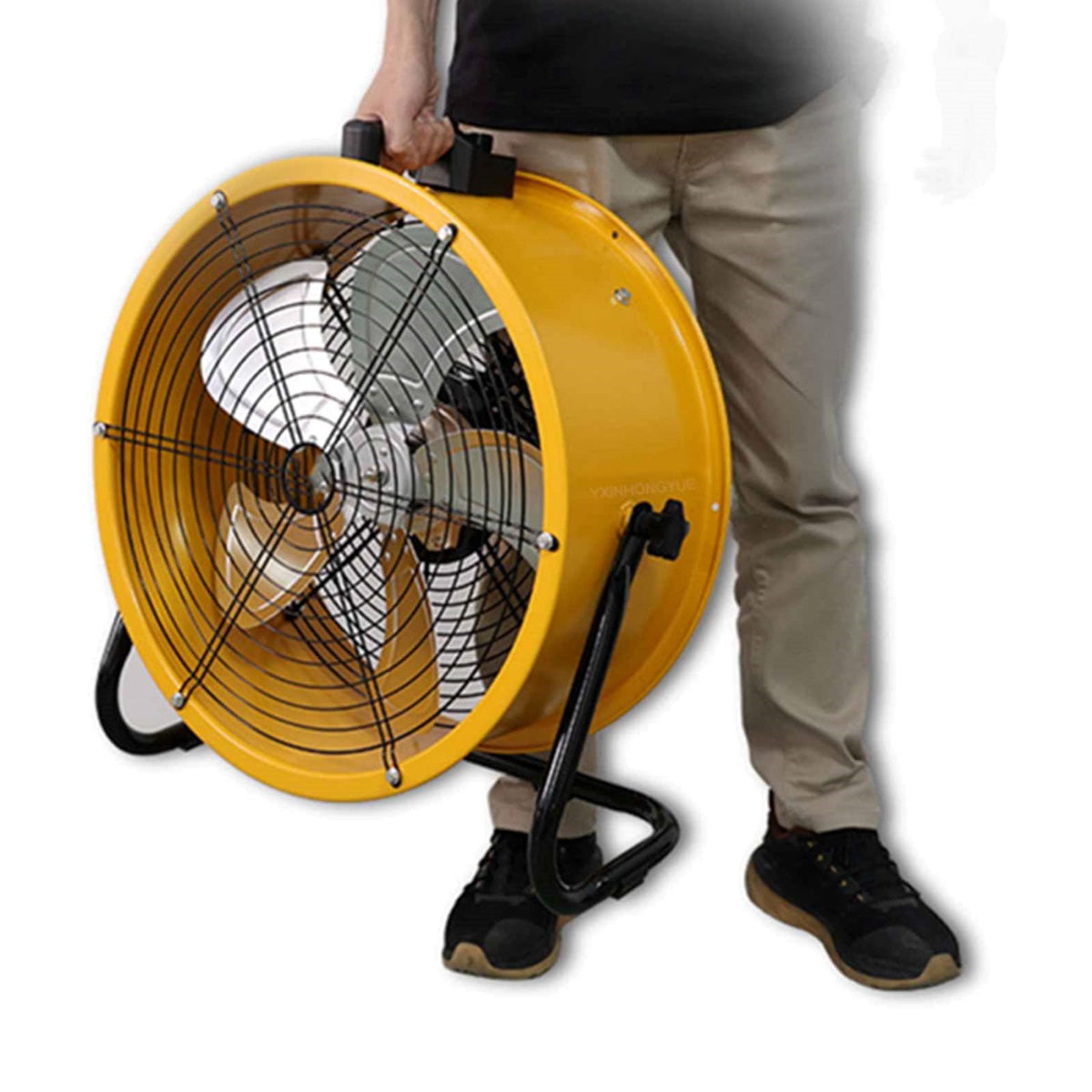 16/20 Inch Heavy Duty Cylinder Axial Air Mover for Workshop, Basement, Confined Space Multifunctional Industrial High Velocity Ventilator Quickly Remove Smoke and Dust,20 inches