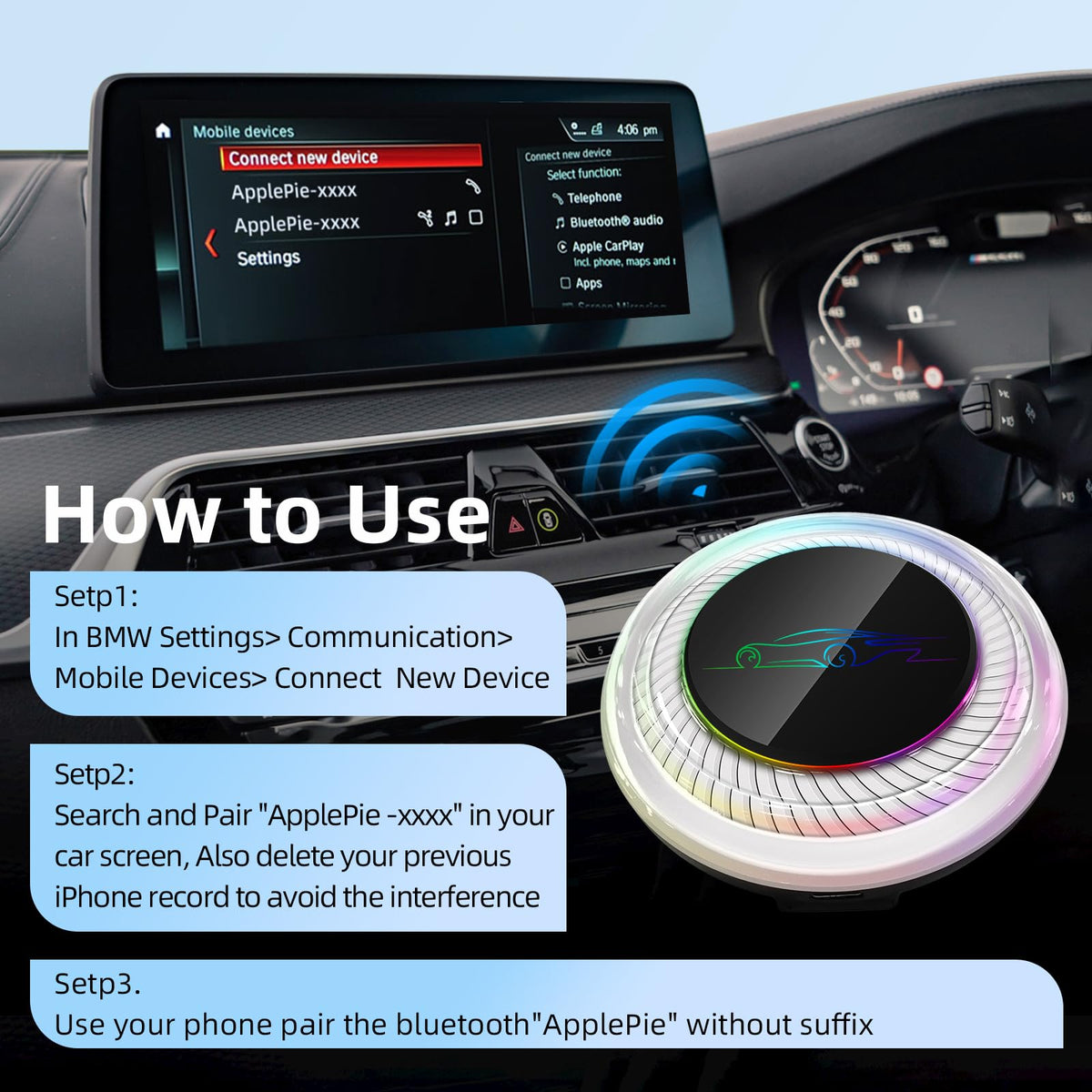 [8G+128G] Carplay Ai Box for BMW/Porsche/Other Cars,Magic Box Android 13