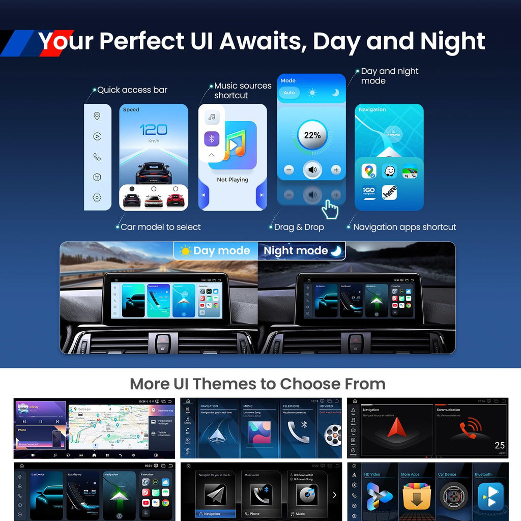 XTRONS Qualcomm 662 Android Car Stereo for BMW F30 F31 F32 F33 F34 F36 M3 M4 NBT System, 10.25 Inch IPS Touch Screen GPS Navigation Support Wireless CarPlay Android Auto Backup Camera (8+128GB)