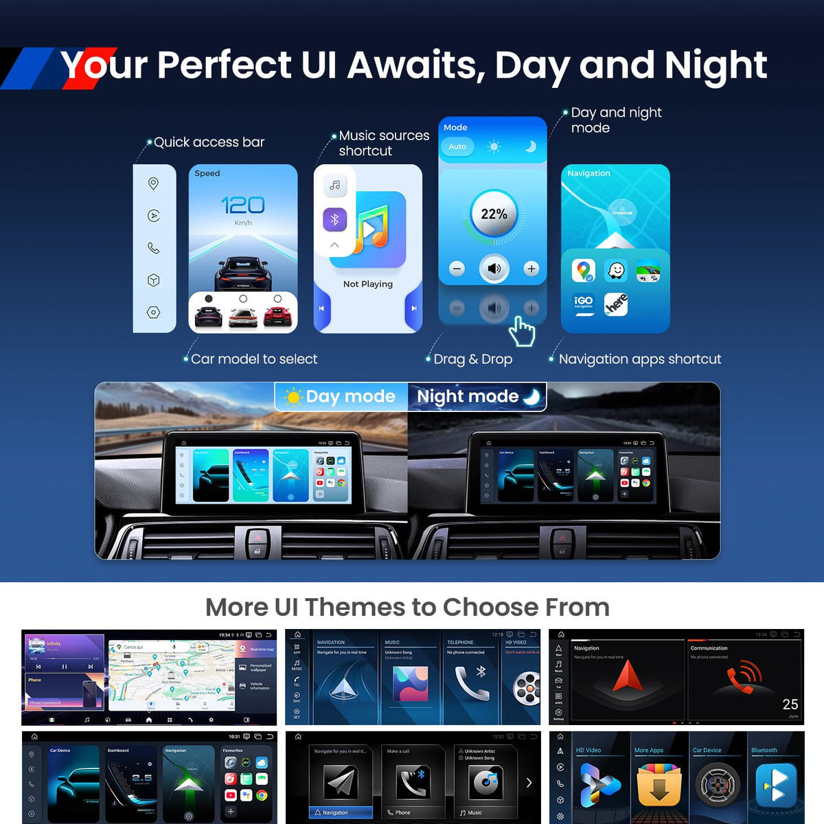 XTRONS Qualcomm 662 Android Car Stereo for BMW F30 F31 F32 F33 F34 F36 M3 M4 NBT System, 10.25 Inch IPS Touch Screen GPS Navigation Support Wireless CarPlay Android Auto Backup Camera (8+128GB)