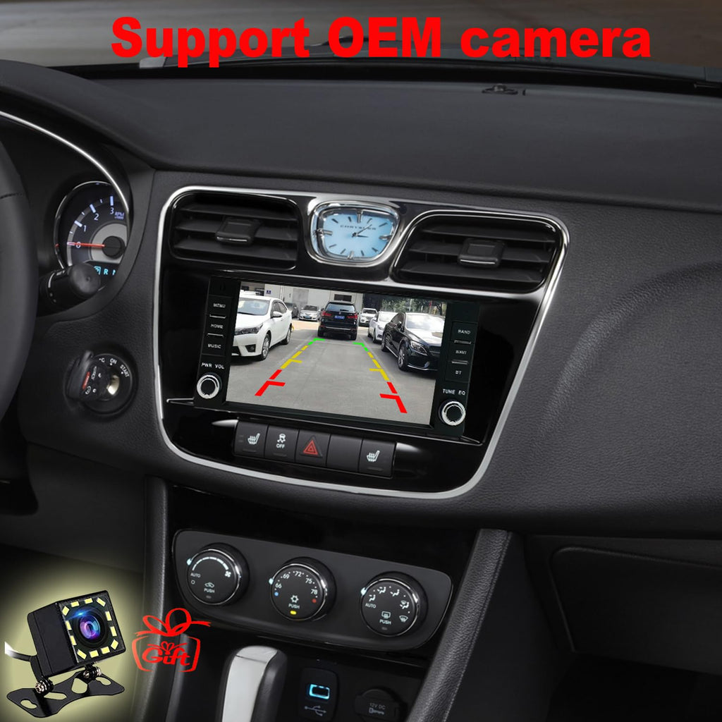 for Chrysler 200 Radio Upgrade 2011 2012 2013 2014 Android Stereo Replacement IPS Touch Screen Steering Wheel Control Build in Wireless carplay Android Auto Free Camera
