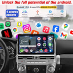 Stereo Radio Dash Kit for Toyota 4Runner Radio 2009-2022, Silver Upper 13.3" Android Head Unit TS10, 4+32G, Wireless CarPlay & Android Auto GPS Navigation AHD Backup Camera
