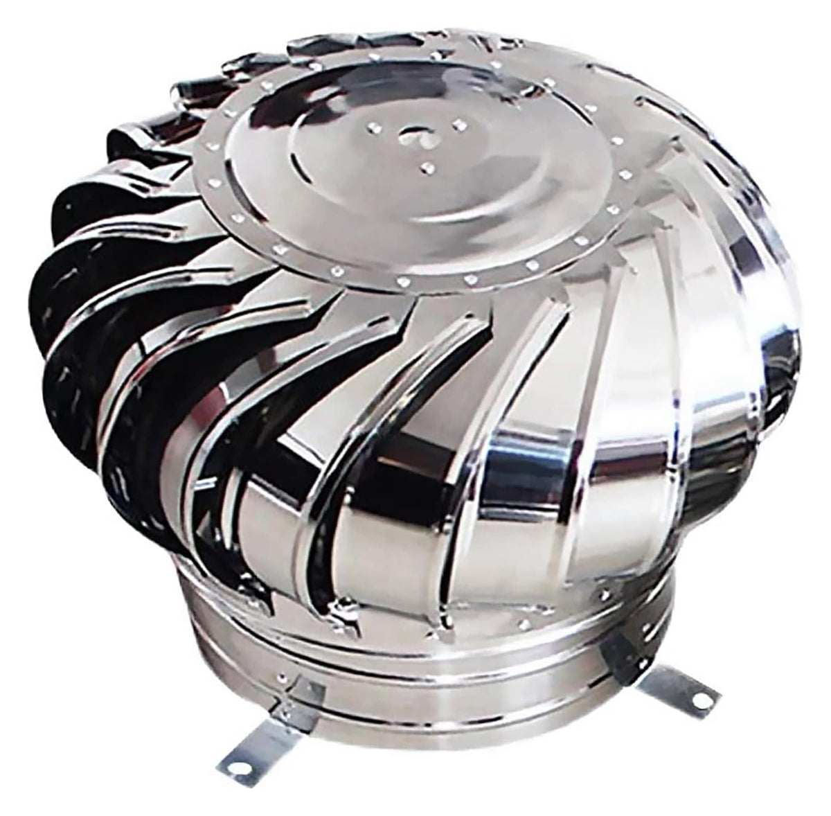 304 Stainless Steel Roof Wind Ventilator - Rotating Chimney Cowl, No Assembly Needed, Rainproof Design, Durable Exhaust Vent for Roofs, Efficient Air Circulation