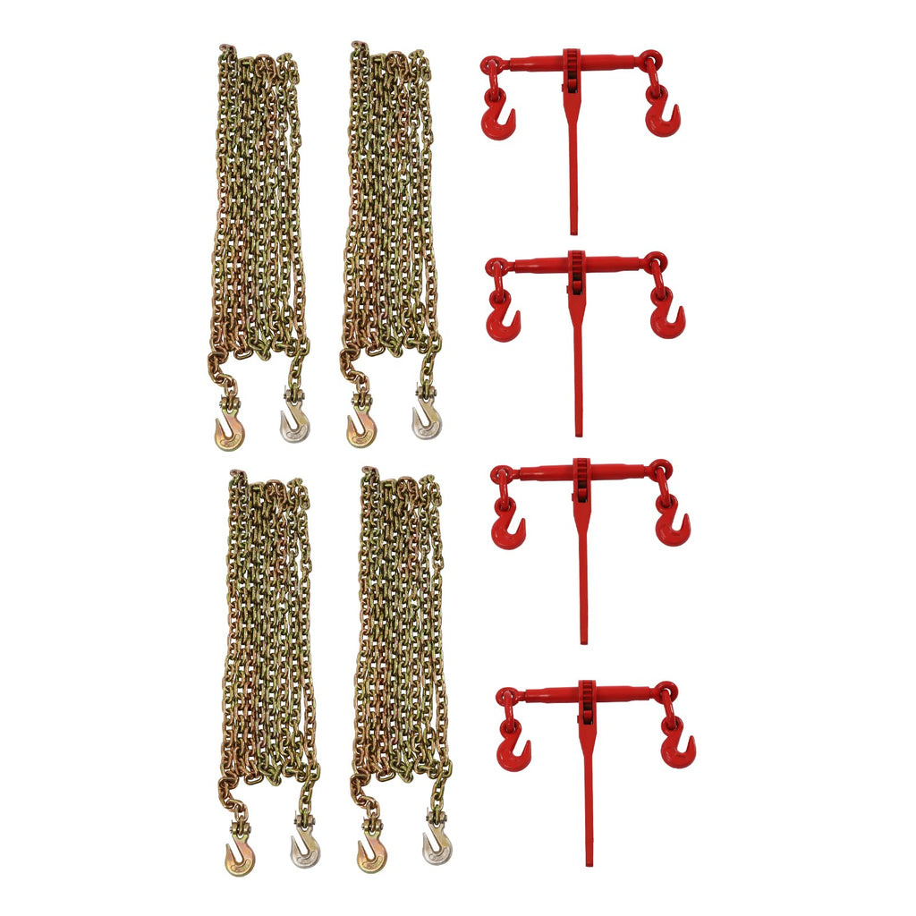 5/16"-3/8"Grade 70 Chain Transport Hauling Load Package Includes Binders and 5/16"×20ft Chains Safe Working Load