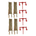 5/16" x 3/8" Ratchet Load Binder with 20 ft G70 Chain 5400 LBS Chain and Binders Heavy Duty Tie Down Hauling Towing for Flatbed Truck Trailer
