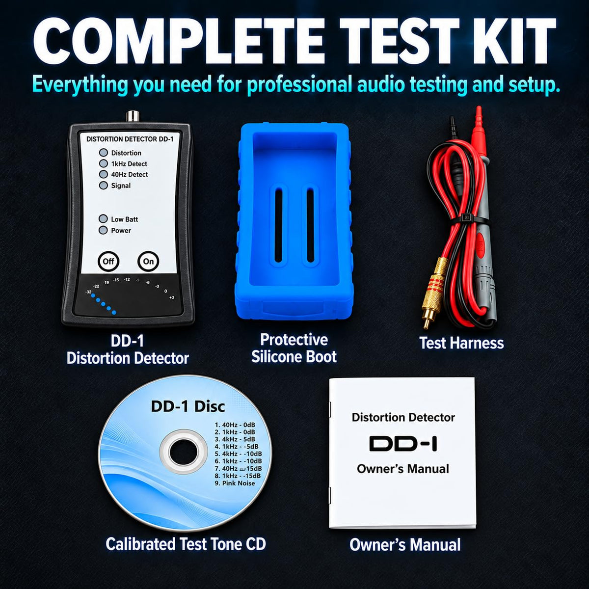 DD-1 Distortion Detector, Audio Amplifier Gain Setting Tool for Car Audio