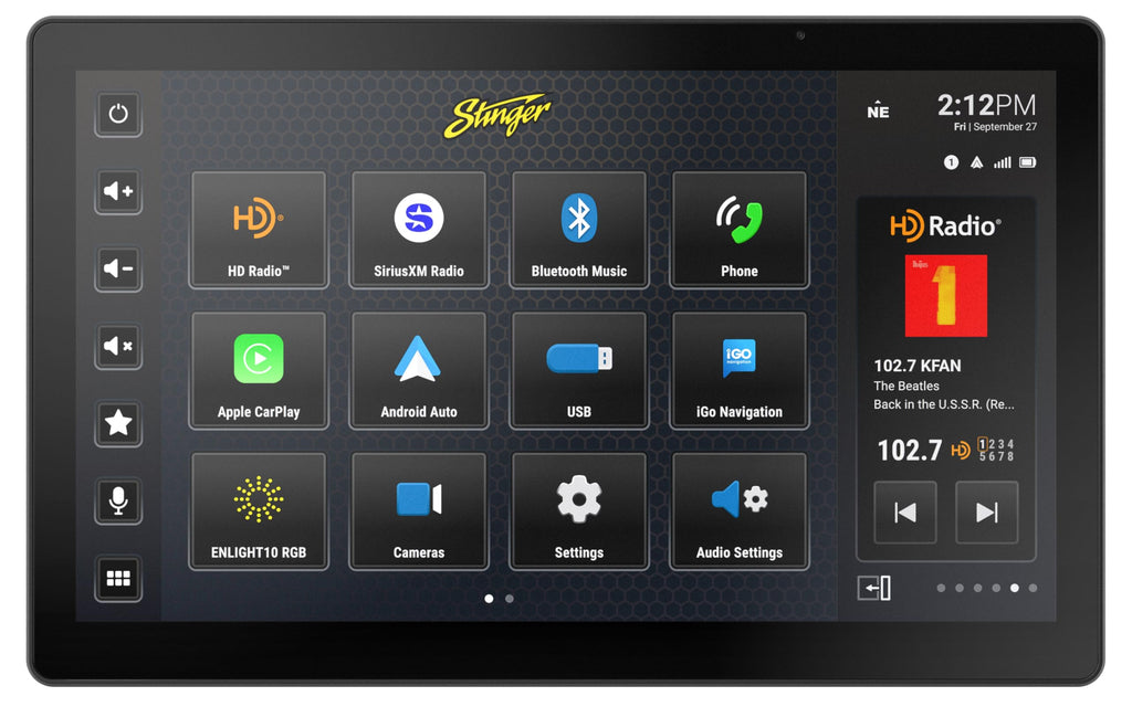 Stinger HORIZON12 12.8” Universal Car Stereo with Wireless Apple CarPlay