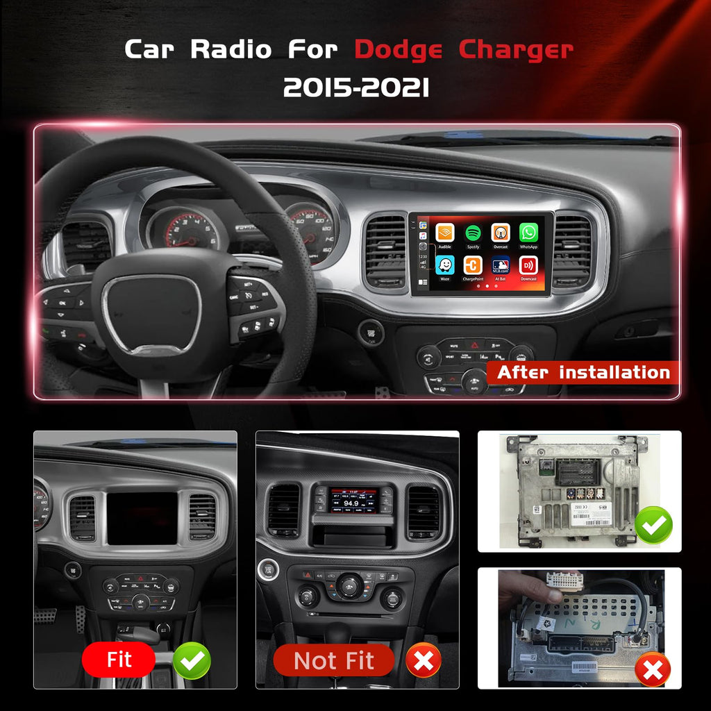 4+128G Android 15 Car Stereo for Dodge Charger 2015-2021