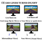 HD 1080P Backup Camera 7" Monitor,4X 4 Pin AHD Car Reverse Rear View Mirror Wired Camera Kit + 7 inch IPS 4-Split Monitor for Bus Truck Trailer RV Heavy Duty A701