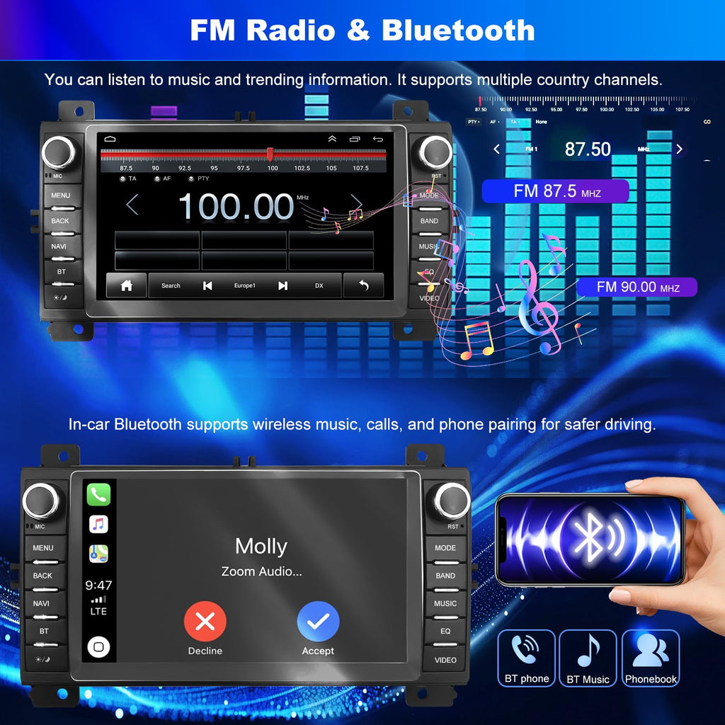 5GWiFi Car Radio for Jeep Grand Cherokee 2011-2013, Dodge Durango 2011-2013