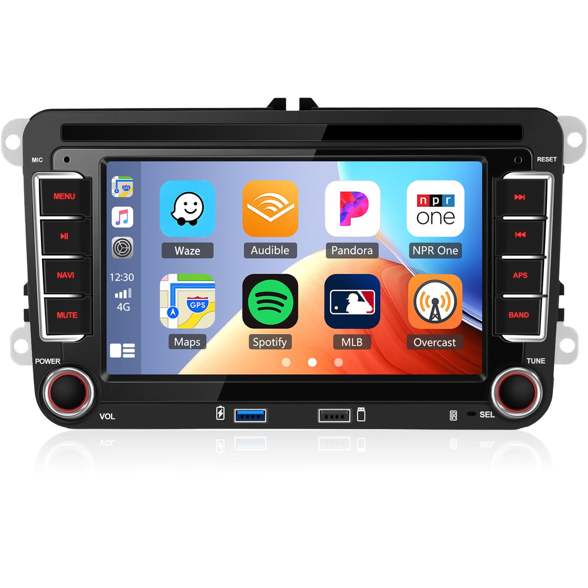 4G+128GB Android 15 Car Stereo for VW Car Radio with Wireless Carplay