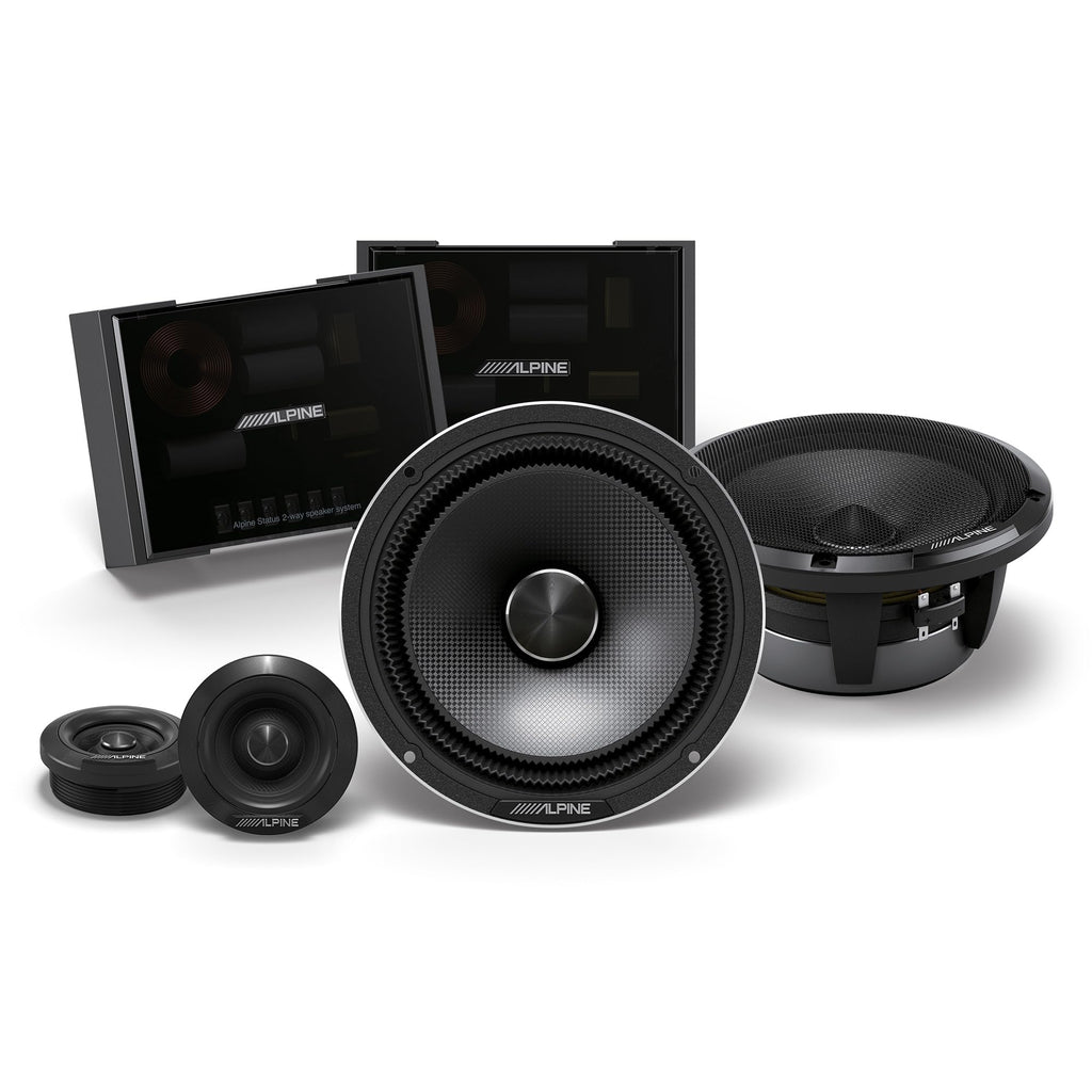 Alpine HDZ-65CS, Status Series Hi-Res 6.5" 2-Way Speakers + Foam Baffle Kit Bundle