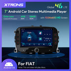 XTRONS 7" Android 14 IPS Touch Screen Car Stereo for Fiat 500 2016-2019